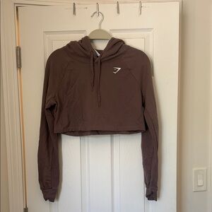 Gymshark Training cropped Hoodie in Taupe